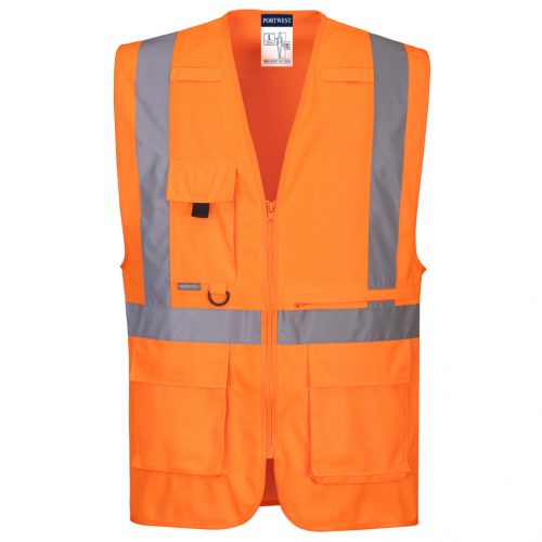 C357ORRXL Portwest Hi-vis Executive Vest With Tablet Pocket