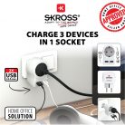 SKROSS Europe to Europe USB töltő