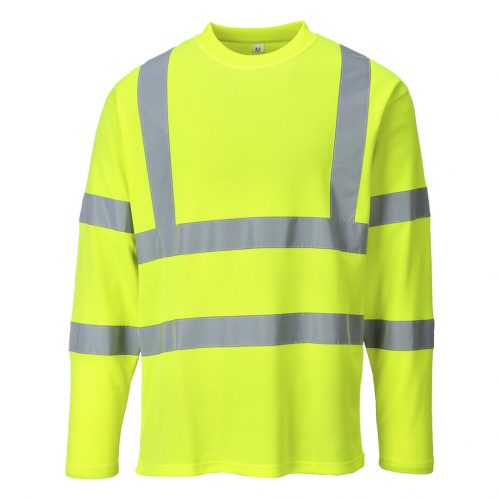 S278YERM Portwest Hi-Vis hosszú ujjú pólóing