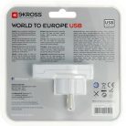 SKROSS 1.500266 World to Europe USB - csatlakozó átalakító európába utazóknak + USB