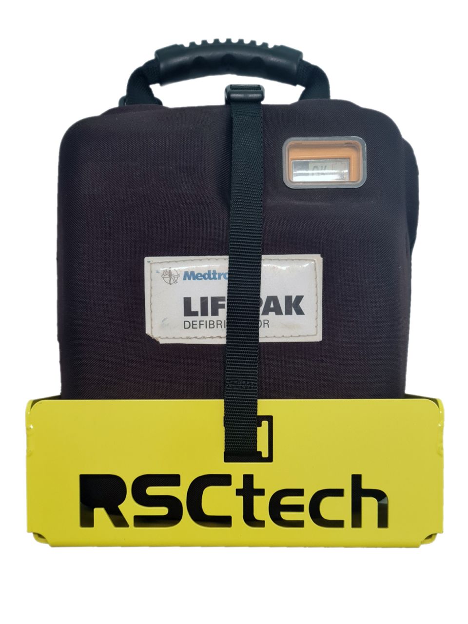 RSCtech defibrillátor tartó - LIFEPAK 1000 fali tartó gépjárműbe - 10G TÜV tanúsítvány