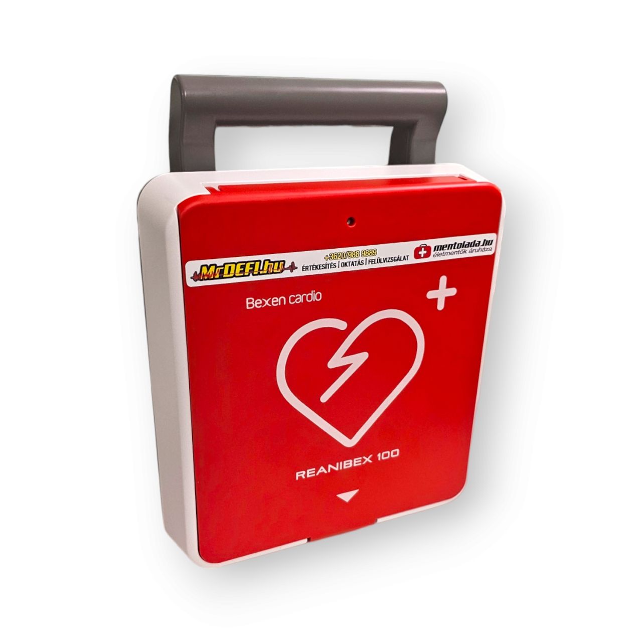 BEXEN REANIBEX 100 AUTOMATA DEFIBRILLÁTOR DEFIBRILLÁTOR DUÁL ELEKTRÓDÁVAL, ellátást segítő utasításokkal